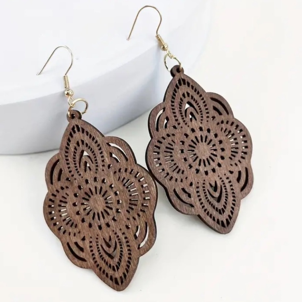 Wooden Boho Earrings